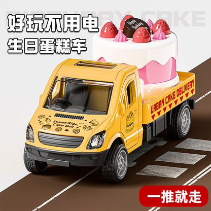 Dropshipping Popular Children's Toys for Boys, Realistic Inertia Toy Car Models, Cake Decorations, Small Cars, Street Stall Toys - image 3