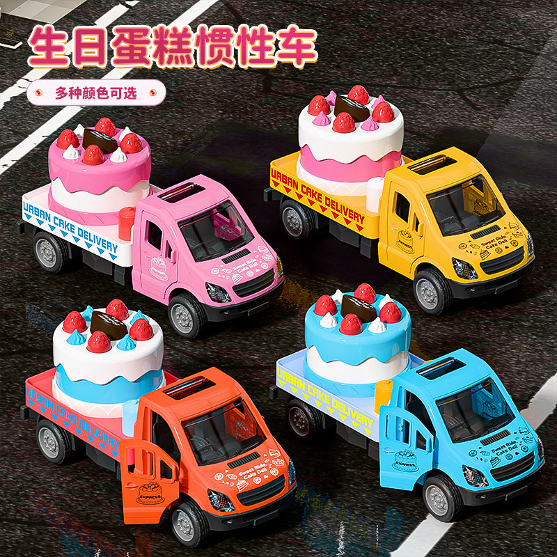 Dropshipping Popular Children's Toys for Boys, Realistic Inertia Toy Car Models, Cake Decorations, Small Cars, Street Stall Toys - image 4