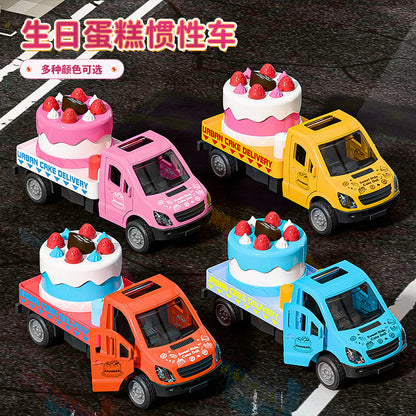 Dropshipping Popular Children's Toys for Boys, Realistic Inertia Toy Car Models, Cake Decorations, Small Cars, Street Stall Toys - image 4