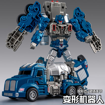 Children's Toy Mixer Truck Transforming Robot Simulation Inertial Truck Engineering Vehicle Model Boy's Gift Small Car - image 1