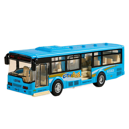 Directly Supplied from the Manufacturer, Pull-Back Bus and Public Transportation Bus Simulation Model Toys, Boxed Small Car Gifts, Children's Educational Toys - image 5