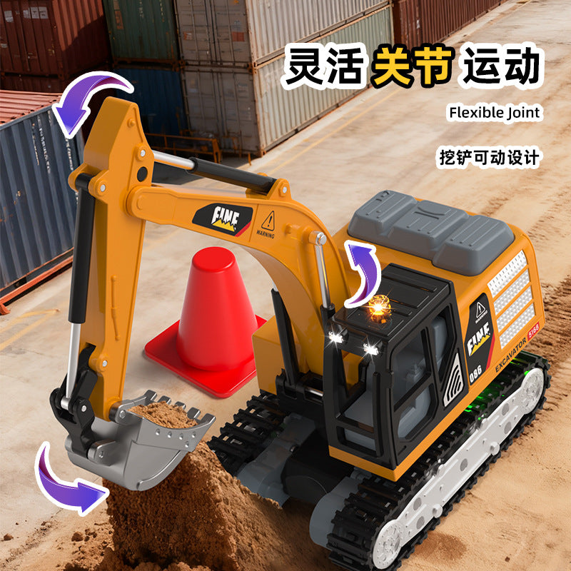Mini 1:64 Remote Control Engineering Vehicle Full Scale Remote Control Excavator Forklift Simulation Model Digger Children's Toy - image 4