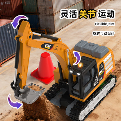 Mini 1:64 Remote Control Engineering Vehicle Full Scale Remote Control Excavator Forklift Simulation Model Digger Children's Toy - image 4