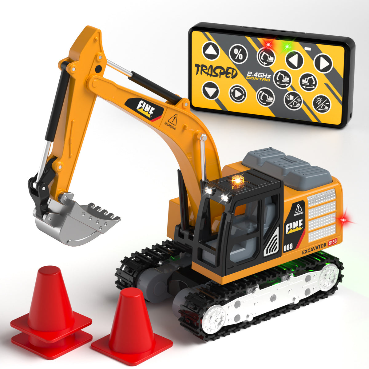 Mini 1:64 Remote Control Engineering Vehicle Full Scale Remote Control Excavator Forklift Simulation Model Digger Children's Toy - image 5