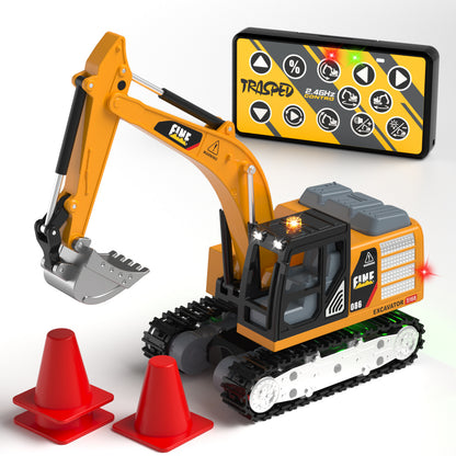 Mini 1:64 Remote Control Engineering Vehicle Full Scale Remote Control Excavator Forklift Simulation Model Digger Children's Toy - image 5