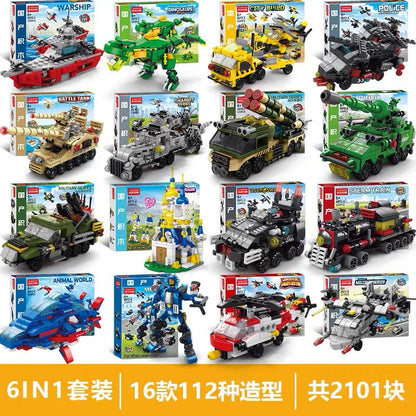Children's Building Blocks, Educational Assembling Toys, Boys' Military Tanks, Small Particle Car Assembly Puzzle Models Wholesale - image 1