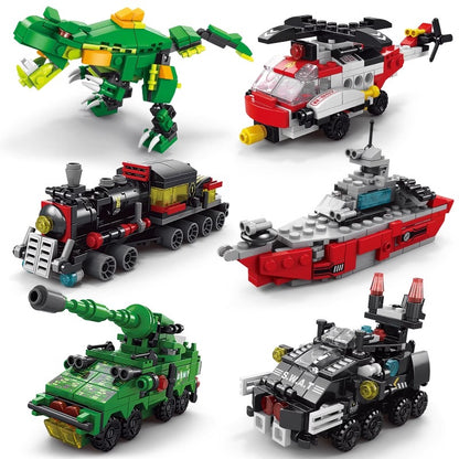 Children's Building Blocks, Educational Assembling Toys, Boys' Military Tanks, Small Particle Car Assembly Puzzle Models Wholesale - image 2