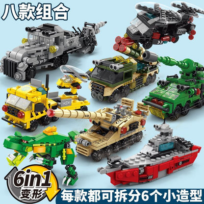 Children's Building Blocks, Educational Assembling Toys, Boys' Military Tanks, Small Particle Car Assembly Puzzle Models Wholesale - image 4