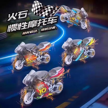 Spark Motorcycle Ultra-Cool Stunt Firestone Inertial Motorcycle Pull-Back Sliding Bike Mini Simulation Toy - image 2
