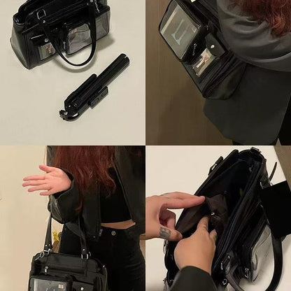 New Vintage Motorcycle-Style Bag 2026 Single-Shoulder Niche Crossbody Bag Unique Design Large Capacity Commuter Hidden Compartment for Women - image 4