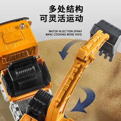 Alloy Inertial Dump Truck Engineering Vehicle Excavator Sanitation Vehicle Children's Toy Fire Truck Gift Children's Day Gift - image 3