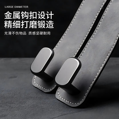Car Seat Dual Hook Multifunctional Rear Seat Phone Holder Detachable Storage Hook In-Car Suede Car Hanger - image 4