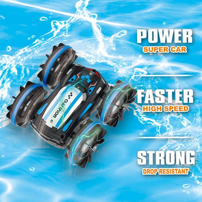 Cross-Border Amphibious Remote Control Car for Children, Double-Sided Stunt Rolling Electric Rotating Remote Control Beach Toy Dump Truck - image 4