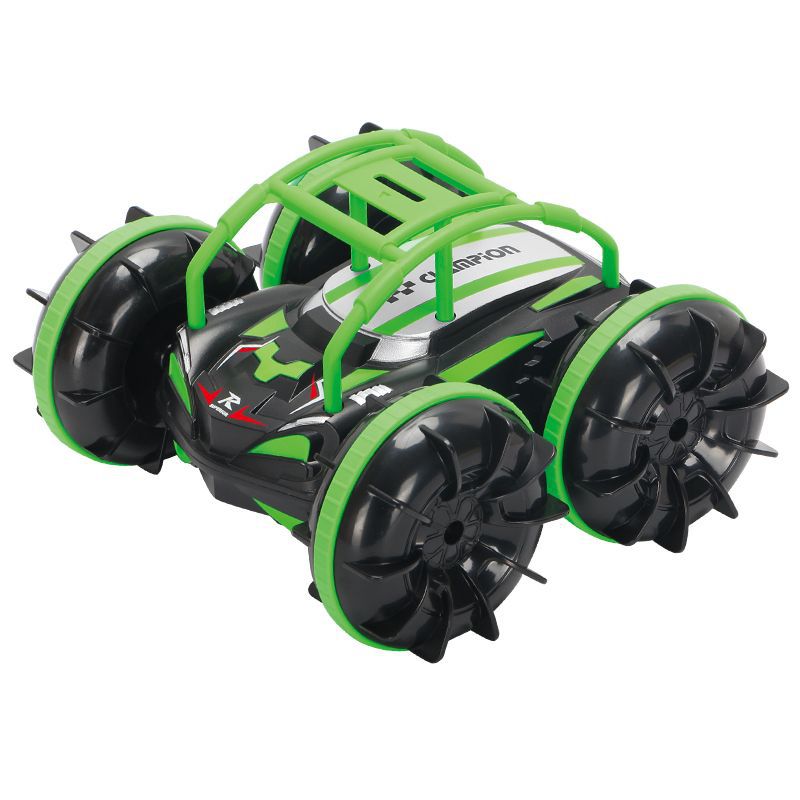 Cross-Border Amphibious Remote Control Car for Children, Double-Sided Stunt Rolling Electric Rotating Remote Control Beach Toy Dump Truck - image 5