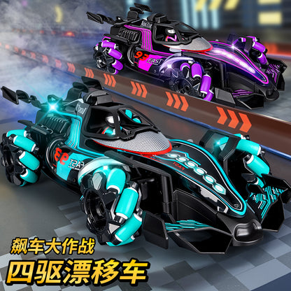 Children's Oversized F Formula Gesture-Sensing Remote Control Car with Spray Stunt Drifting Racing Four-Wheel Drive Toy for Boys - image 1