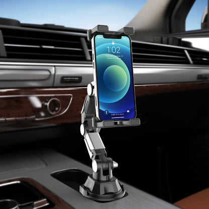 Car-Mounted Multifunctional Cup Holder with a Foldable Phone Clip for Tablets and Large Screens - image 2