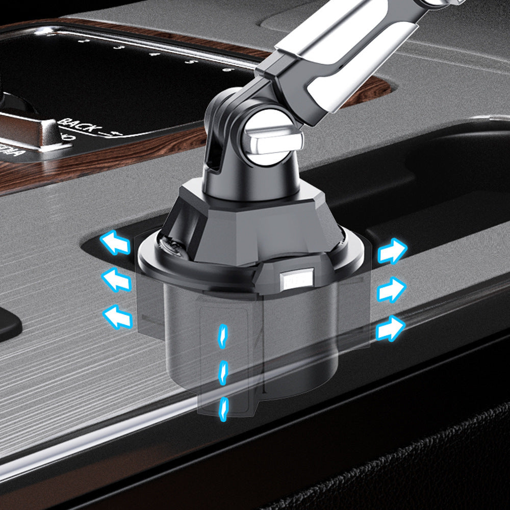 Car-Mounted Multifunctional Cup Holder with a Foldable Phone Clip for Tablets and Large Screens - image 3