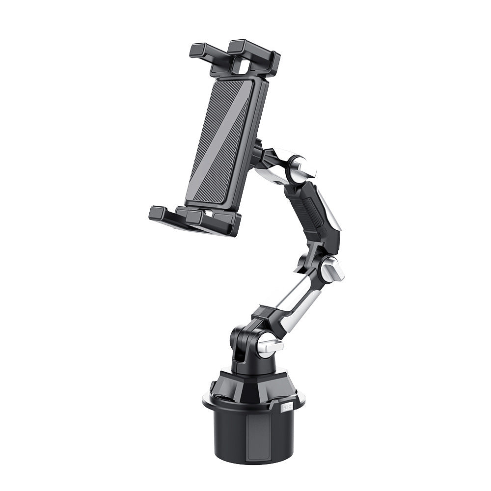 Car-Mounted Multifunctional Cup Holder with a Foldable Phone Clip for Tablets and Large Screens - image 5