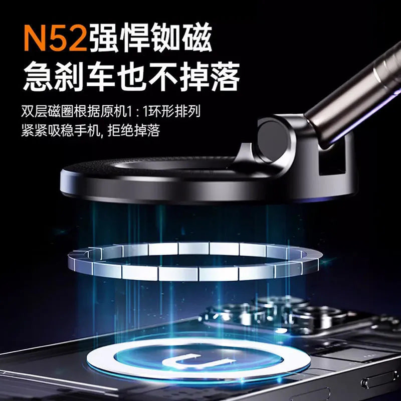 New Vacuum Adsorption Mobile Phone Holder, Car-Mounted Rotating Magnetic Mobile Phone Holder, Car Navigation Special Suction Cup Holder - image 4