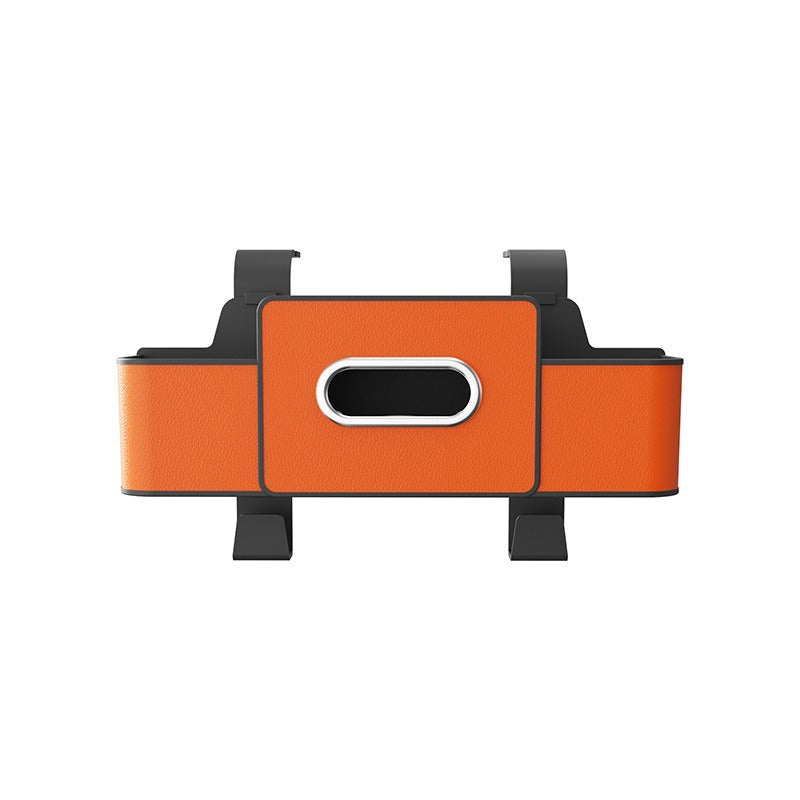 Car Seat Back-Mounted Leather Tissue Box, Car Multifunctional Storage Box, Water Cup Holder, Car Seat Storage Box - image 5
