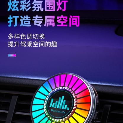 [Colorful Lighting Effects] Rgb Sound-Controlled Music Rhythm Light Desktop Aromatherapy Sound-Sensing Rhythm Car Atmosphere Light L030 - image 2