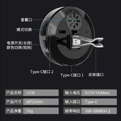 [Colorful Lighting Effects] Rgb Sound-Controlled Music Rhythm Light Desktop Aromatherapy Sound-Sensing Rhythm Car Atmosphere Light L030 - image 4