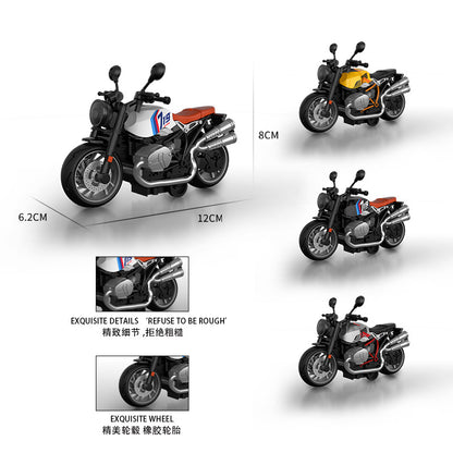 Alloy Replica Racing Cruiser Motorcycle Model 1:14 Pull-Back Children's Toy Car Figurine Display Piece - image 4