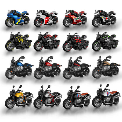 Alloy Replica Racing Cruiser Motorcycle Model 1:14 Pull-Back Children's Toy Car Figurine Display Piece - image 5
