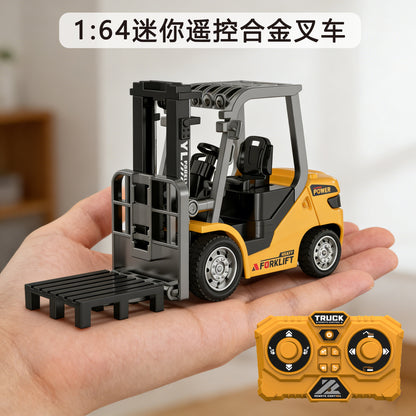 Yiling 1:64 Bluetooth Desktop Mini Remote Control Car Alloy Forklift Model Ornament Toy Engineering Vehicle Loader Cross-Border - image 3