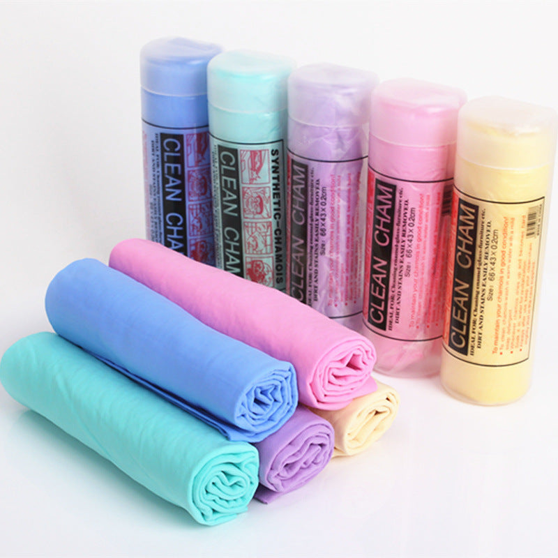 Pva Imitation Deerskin Quick-Drying, Water-Absorbing, Non-Marking Household Large-Sized Car Cleaning Cloth, Deerskin Towel for Wiping Glass and Washing Cars - image 2