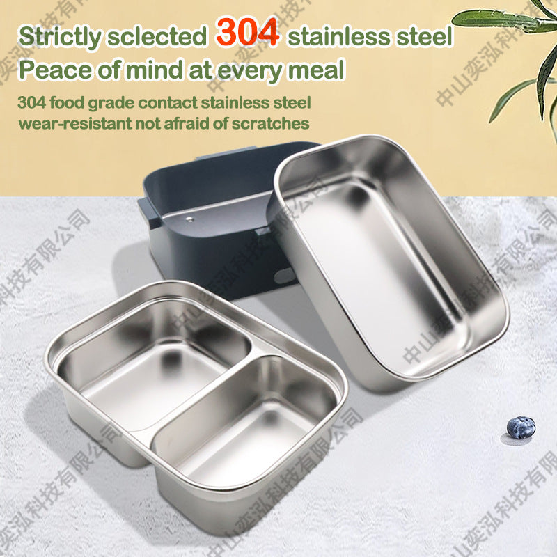 Large Capacity 1.8L Heated and Insulated Lunch Box for Home and Car Use, Two-In-One Stainless Steel Electric Lunch Box for Car Use - image 3