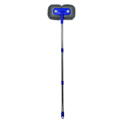 Car Wash Mop with Dual Heads for Dust Removal, Soft Bristle Brush with Long Handle and Connecting Rod, Car Brush and Cleaning Tool - image 5