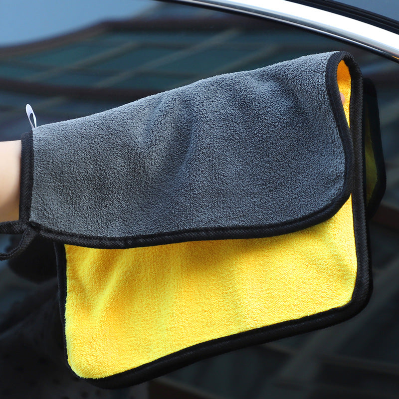 Car Wash Towel, Quick-Drying Double-Sided Car Wipe Towel, High-Density Coral Velvet Cleaning Towel, Non-Shedding, Water-Absorbent Cleaning Cloth - image 1