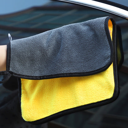 Car Wash Towel, Quick-Drying Double-Sided Car Wipe Towel, High-Density Coral Velvet Cleaning Towel, Non-Shedding, Water-Absorbent Cleaning Cloth - image 1