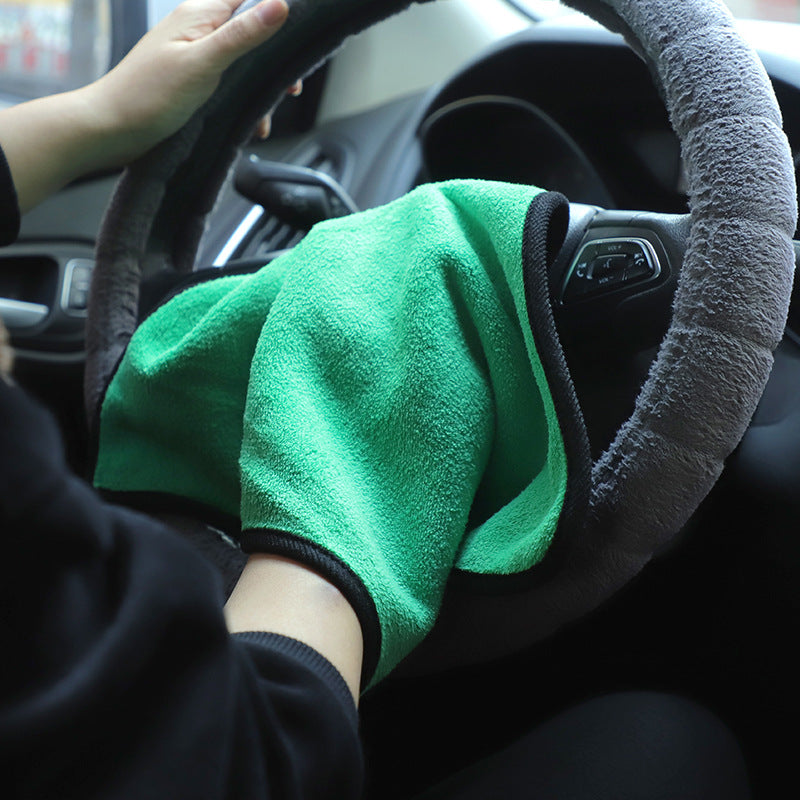 Car Wash Towel, Quick-Drying Double-Sided Car Wipe Towel, High-Density Coral Velvet Cleaning Towel, Non-Shedding, Water-Absorbent Cleaning Cloth - image 2