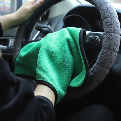 Car Wash Towel, Quick-Drying Double-Sided Car Wipe Towel, High-Density Coral Velvet Cleaning Towel, Non-Shedding, Water-Absorbent Cleaning Cloth - image 2