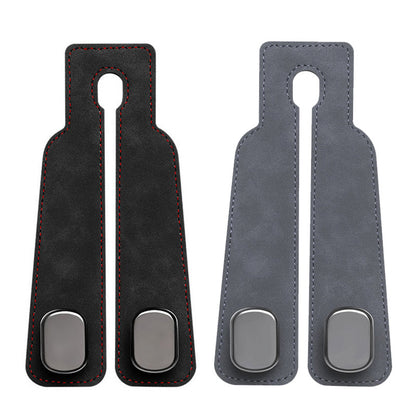 Car Seat Back Hook, Upgraded Hidden Dual Hook for Car Interior, Made of Suede and Abs - image 5