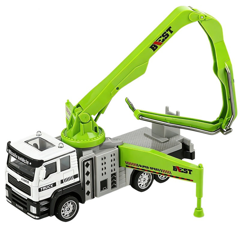 Alloy Construction Vehicle Set: Excavator, Snowplow Toy for Boys, Realistic Children's Model Crane, Mixer Truck, Forklift - image 4