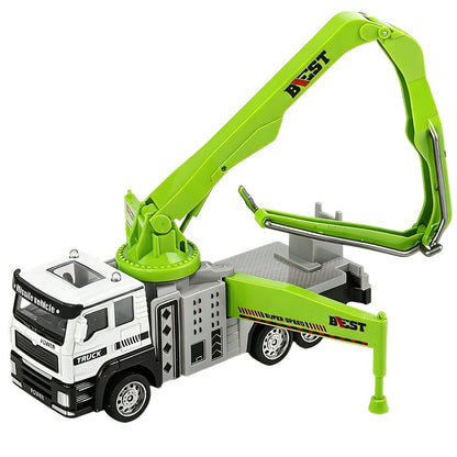 Alloy Construction Vehicle Set: Excavator, Snowplow Toy for Boys, Realistic Children's Model Crane, Mixer Truck, Forklift - image 4