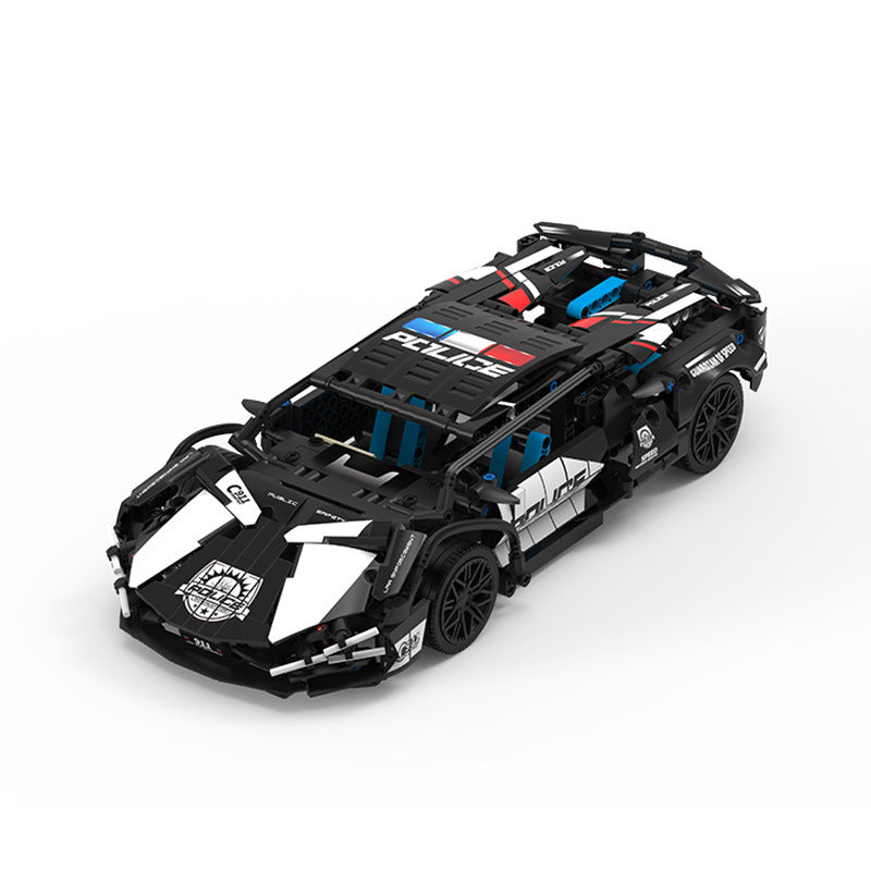 New Laser-Engraved Lamborghini Sports Car Remote Control Building Blocks Children's Toy Assembly Model Racing Car for Boys Compatible with Cross-Border Sales - image 5