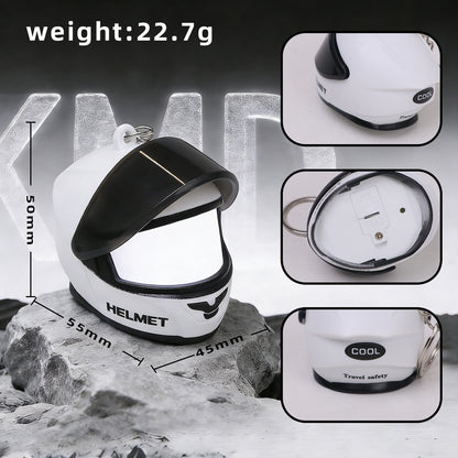 Cool Motorcycle Helmet Fun Pendant, Creative Motorcycle Helmet Keychain with Light, Bag Decoration Pendant - image 4