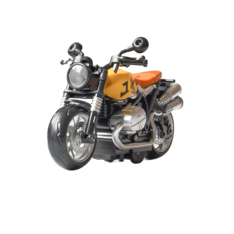Simulation Alloy Motorcycle Pull-Back Car Model with Sound Effects, Racing Car Toy for 3-4 Year Old Boys, Children's Gift, Inertia Wholesale - image 5