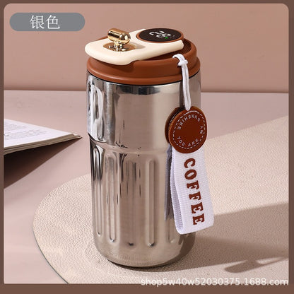 Smart Temperature Display 304 Stainless Steel Thermos Cup for Home and Car Use, Portable Water Bottle with Temperature Display, Customizable - image 3