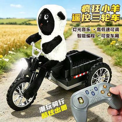 Children's Lamb Sound and Light Remote Control Motorcycle Tricycle Simulation Model Boys' Sound and Light Toy Direct Supply from Abroad - image 2