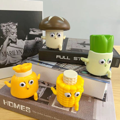 Haidilao-Style Toy Car with Press-And-Go Mechanism, Featuring Vegetables Like Radish, Sausage, Corn, and Durian, from the Rushing Team Series, Children's Figuri - image 2