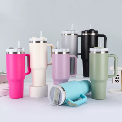 Car Cup Stainless Steel Version 2Nd Generation 40oz Handle Stainless Steel Thermal Insulation Cup High Aesthetic Value Car Cup Same Style - image 1