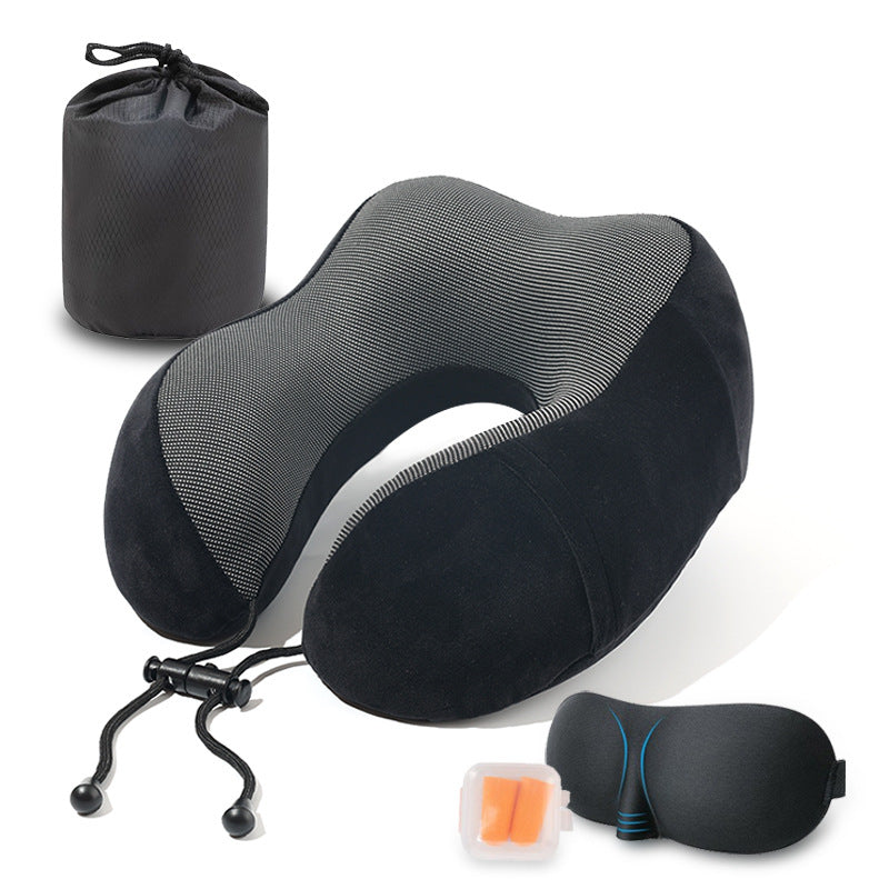 Amazon Cross-Border Travel Portable U-Shaped Pillow Memory Foam Neck Pillow Airplane Neck Pillow Long-Distance Car Travel High-Speed Rail U-Shaped Pillow - image 1