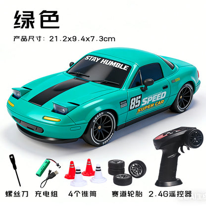 Rc Remote Control Car High-Speed Four-Wheel Drive Drift Racing Car One-Touch Spray Light Toy Car Mx5 Car Boy Toy - image 3