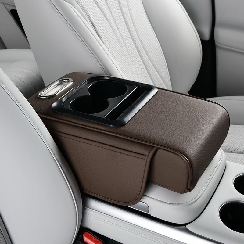 Car Compact-Specific Armrest Box Protective Pad, Tissue Box, Central Narrow Elbow Rest Pad, Water Cup Holder - image 4