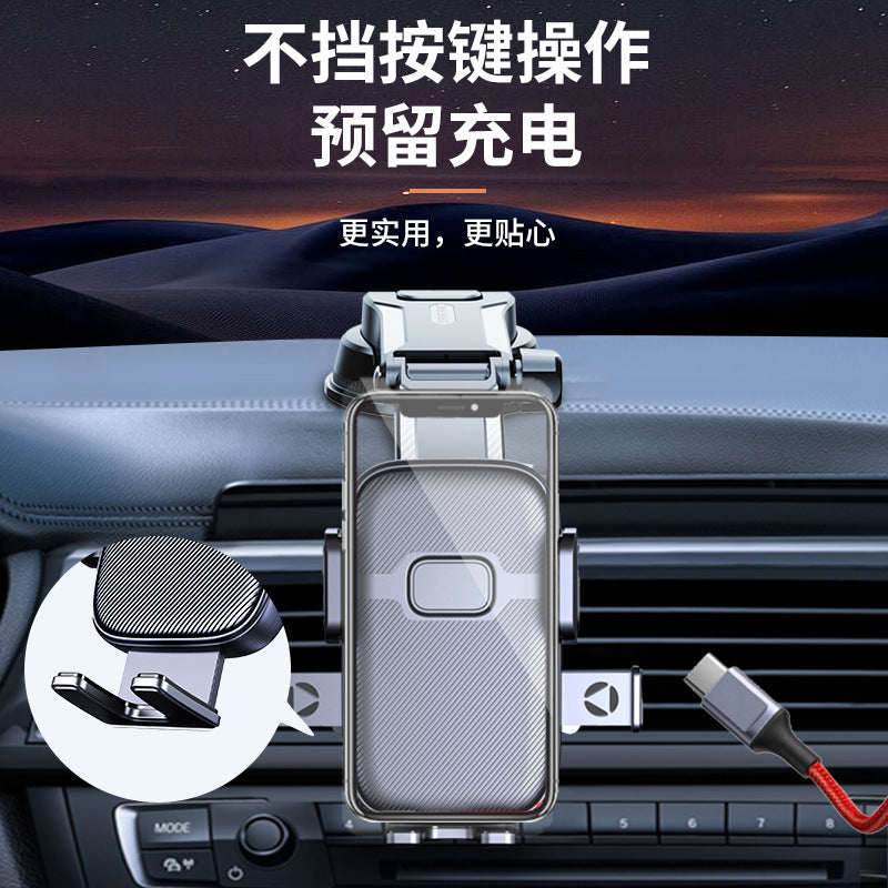 Cross-Border Suction Cup Car Phone Holder for Dashboard, Multi-Angle Rotating Foldable Navigation Stand with Horizontal and Vertical Support - image 2